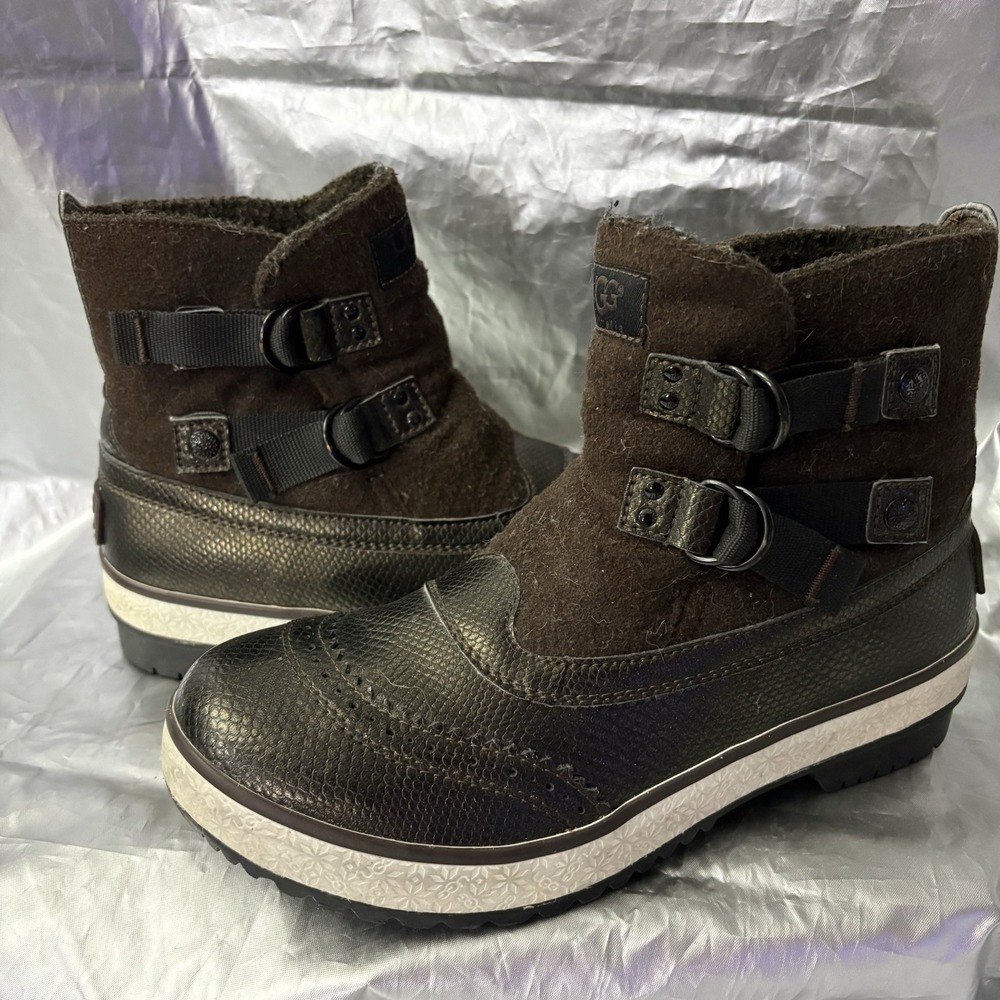 Ugg Australia Women's Marrais Winter Boots Brown White USA 7 (1001741)